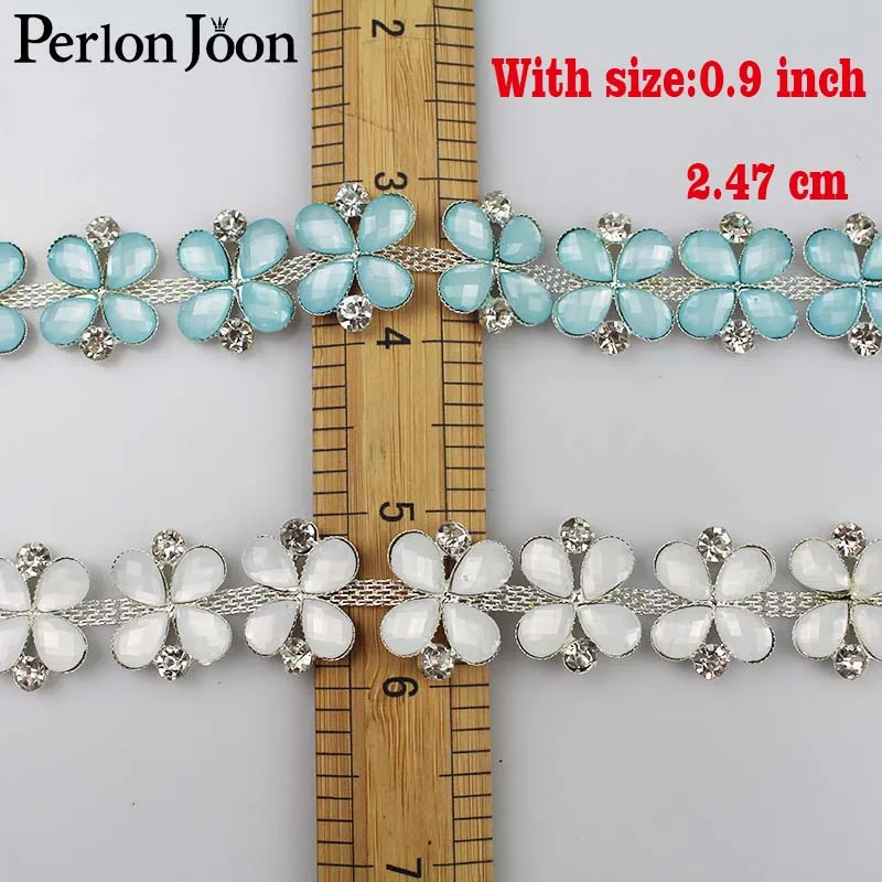 1 ярд Летний стиль четырехлистный клевер разразы отделка желе каучук цветок