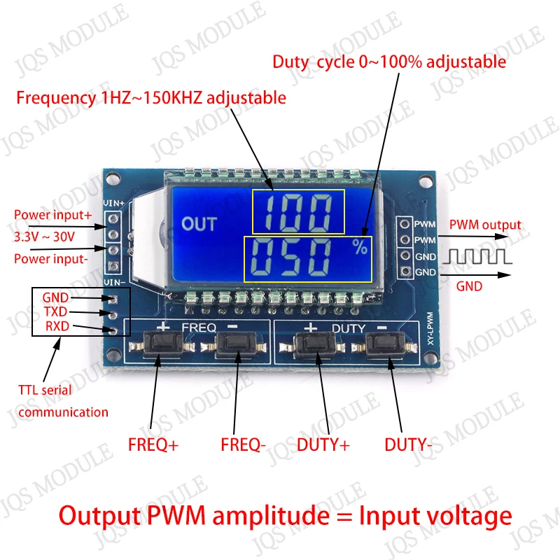 1Hz 150 кГц Отношение сигнал/генератор PWM модуль GSM Частота импульсов рабочий цикл