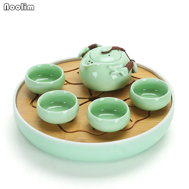 Керамический бамбуковый чайный поднос NOOLIM дренажное хранилище для воды семейный