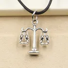 Новая модная подвеска-Весы ожерелье-чокер очаровательный черный кожаный шнур заводская цена ювелирные изделия ручной работы