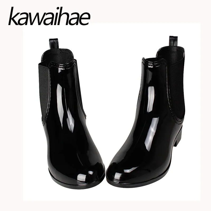 Женские ботинки с острым носком непромокаемая обувь женские водонепроницаемые