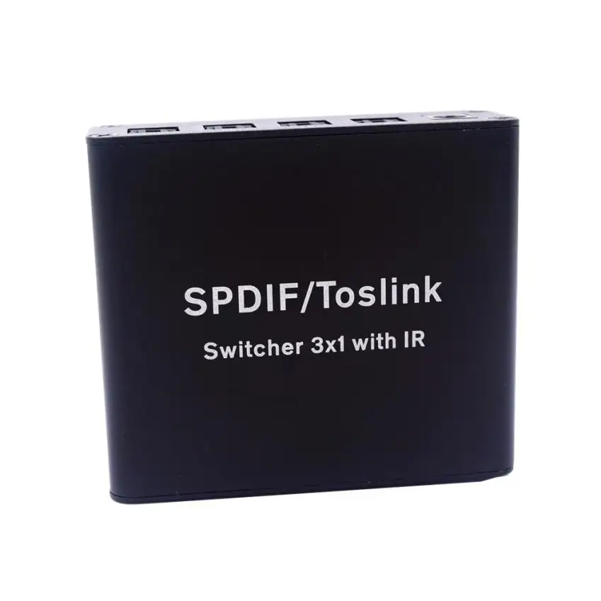 Цифровой оптический аудиопереключатель HL 2017 SPDIF/TOSLINK 3x1 с тремя входами на один