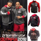 2018 OLYMPIA мужские толстовки на молнии, модные повседневные мужские спортивные залы, фитнесс, бодибилдинг, хлопковая толстовка, спортивная одежда, брендовый Топ, пальто