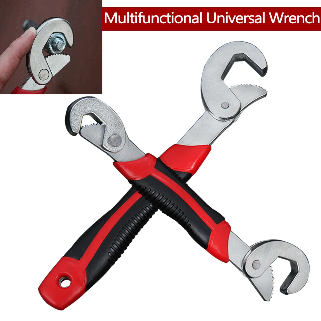 

Ratchet Wrench Multi-function Universal Quick Snap N Grip Adjustable Socket Head Wrench Spanner Chrome Vanadium Stee