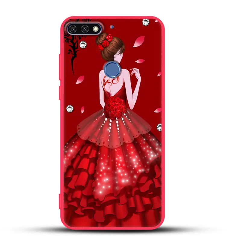 Окрашенный чехол для Huawei Y7 Pro 2018 силиконовый задней панели телефона Y7Pro 5 99 дюйма |