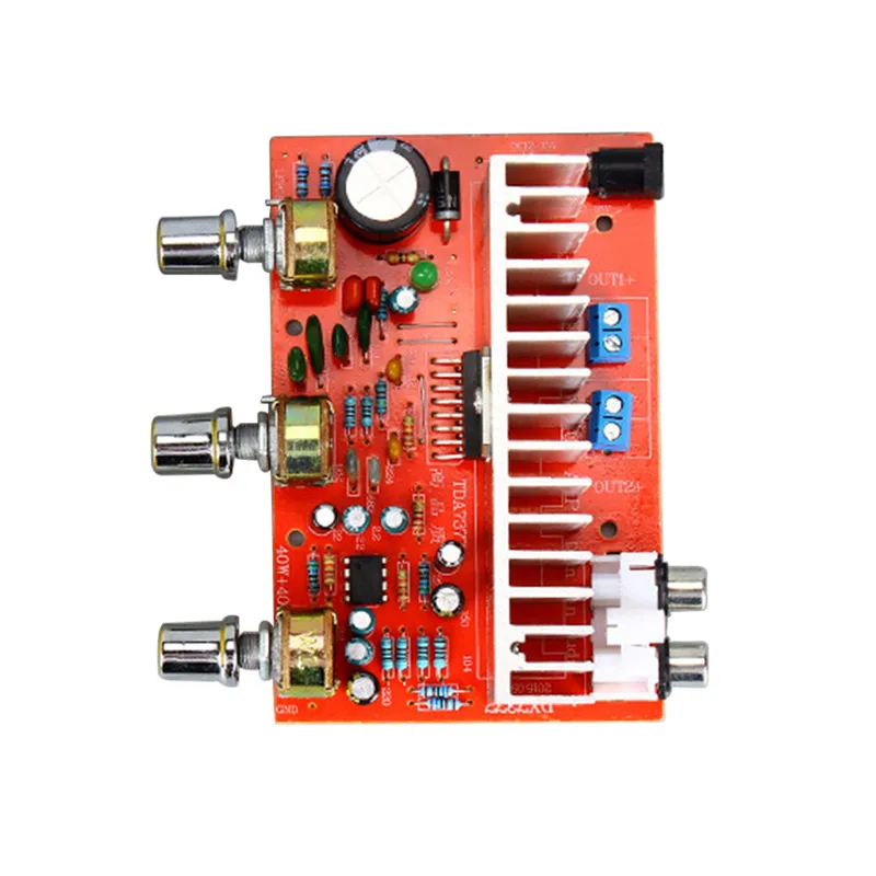 DC 12V TDA7377 аудио усилитель мощности стерео 2 0 ch 40w + RCA тройной бас регулируемый |