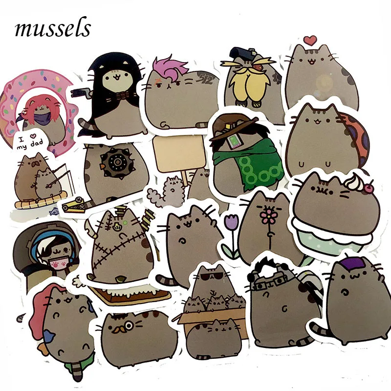 100 шт. водонепроницаемые Стикеры для скрапбукинга Жирный Кот | Игрушки и хобби