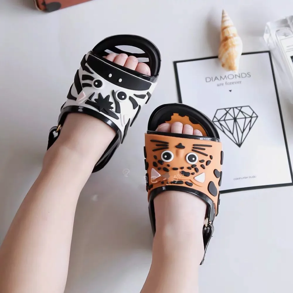Mini Melissa Ultragirl/ г. новые оригинальные сандалии для девочек бразильские прозрачные сандалии Нескользящие Детские пляжные сандалии для малышей, 13,5-18,5 см