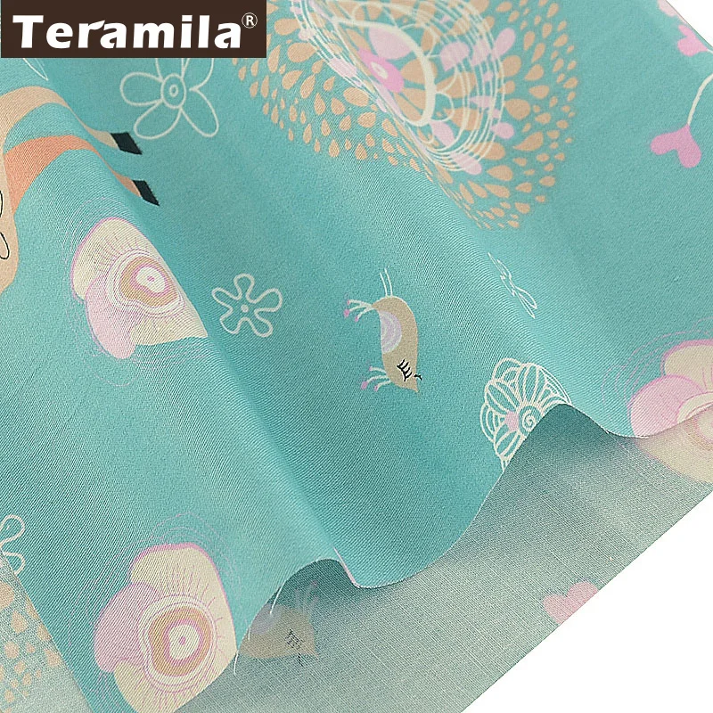Teramila зеленый Tecido Животные узоры материал стежка Twill Tissu Coton DIY швейная хлопковая ткань Скрапбукинг Telas