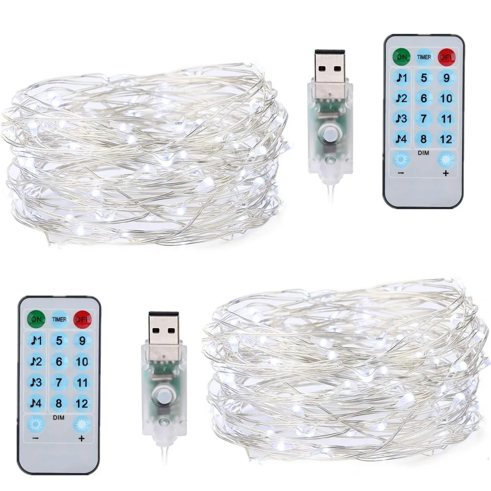 USB зарядка LED Голосовое дистанционное управление световая гирлянда