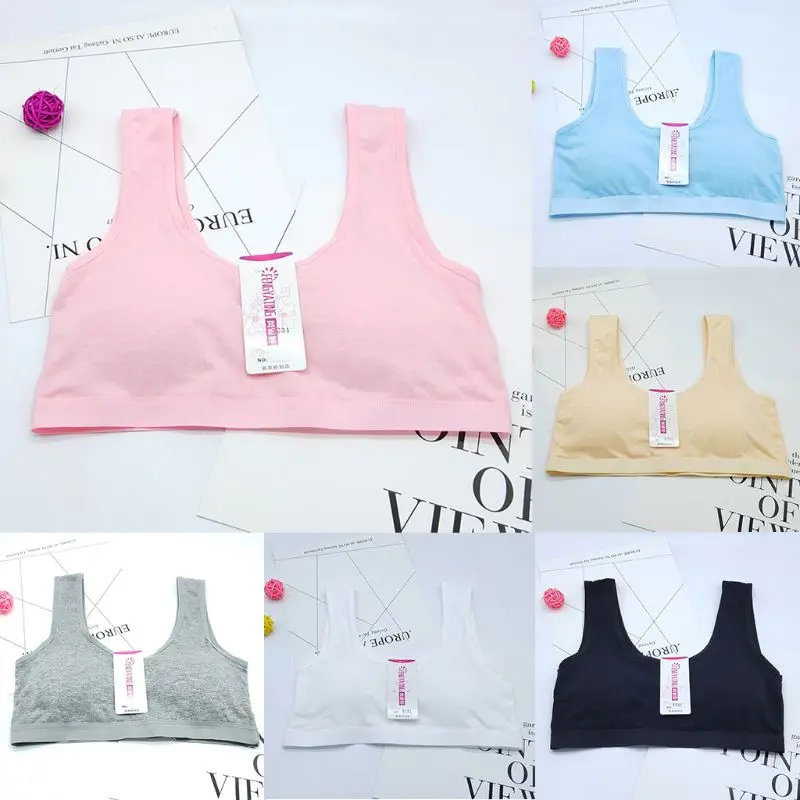 Нижнее белье для крупных девушек и студентов бюстгальтер жилет подростков милые