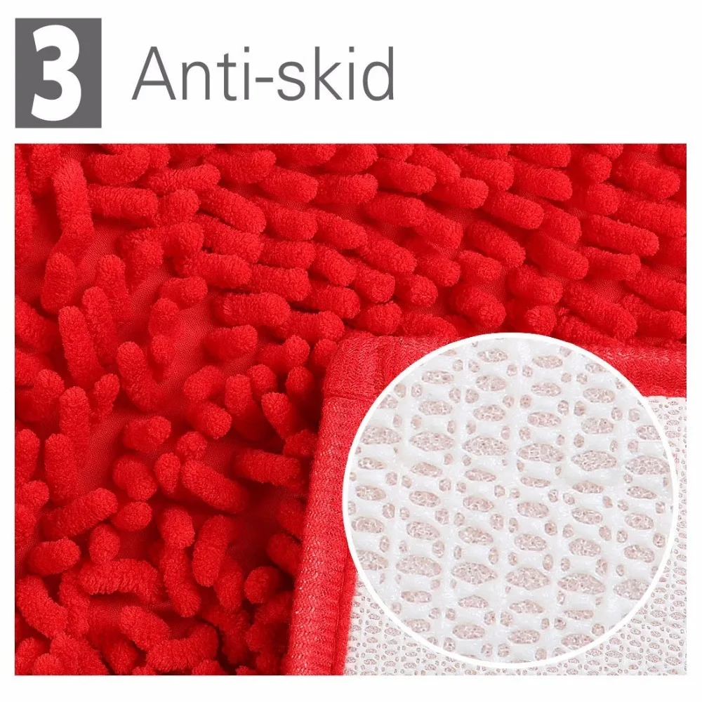 Коврик для ванной нескользящие шенилл душ впитывающие коврики лохматые ковры