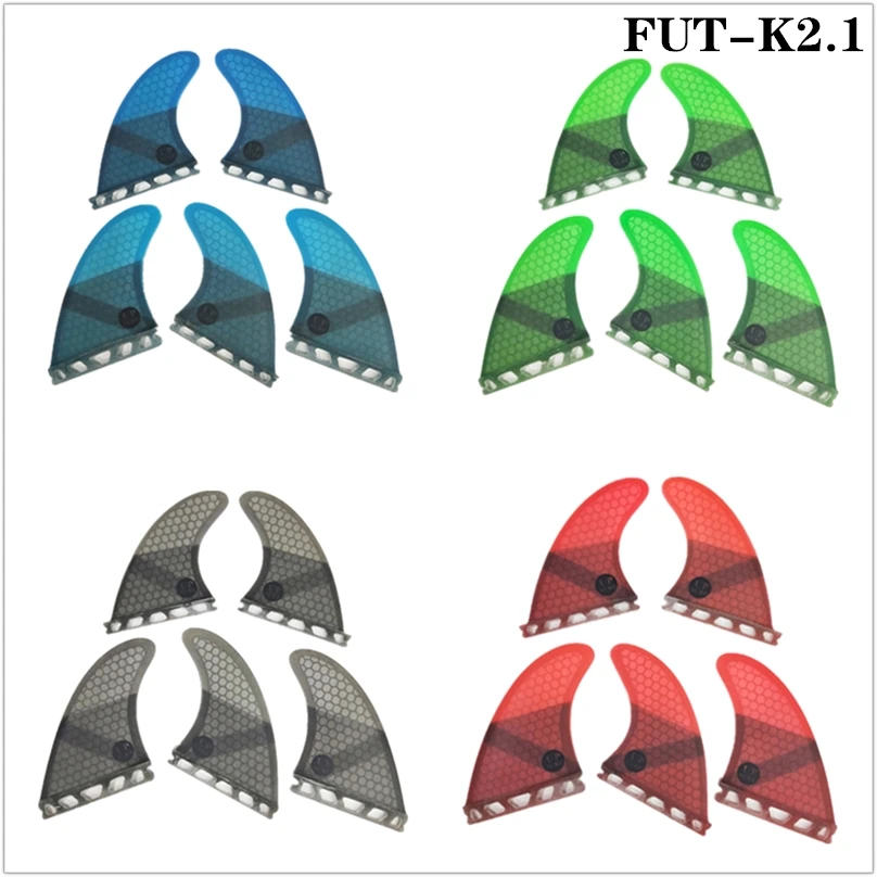Surf Future Fin K2.1 плавники для серфинга синего цвета из стекловолокна соты Tri-Quad плавники Quilhas Thruster 5 fin Set
