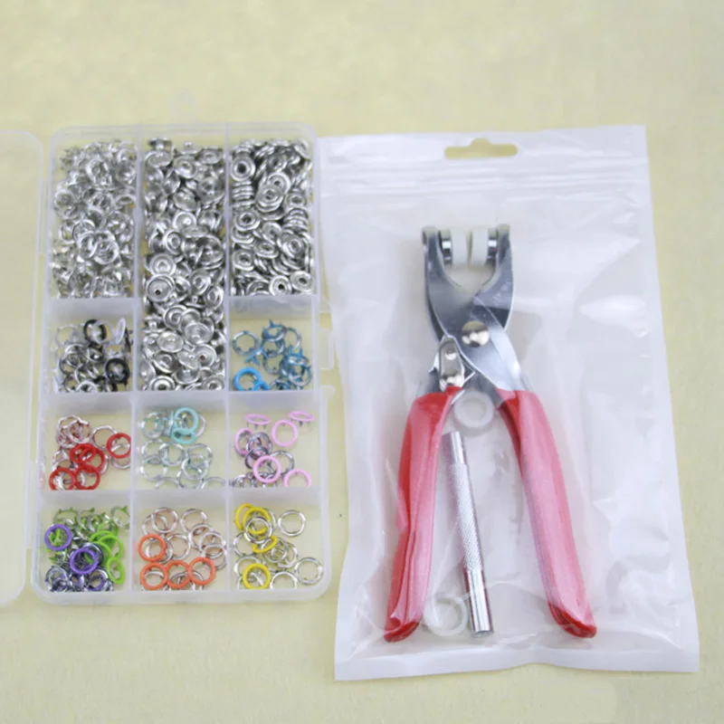 Meetee 100/150/200sets 9.5mm Colors Metal Prong Ring Buttons Baby Clothing Snap Sewing Craft Install Tool accessories AP642|Пуговицы| |