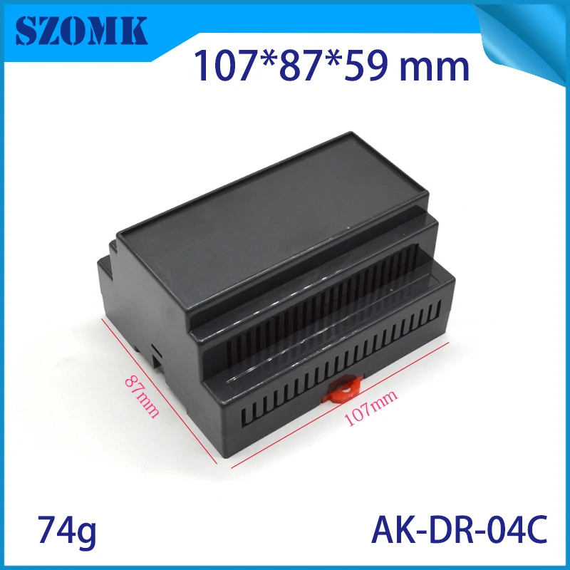 1 шт. 107*87*59 мм черный или белый szomk Пластиковый корпус для din рейки pcb дизайн abs