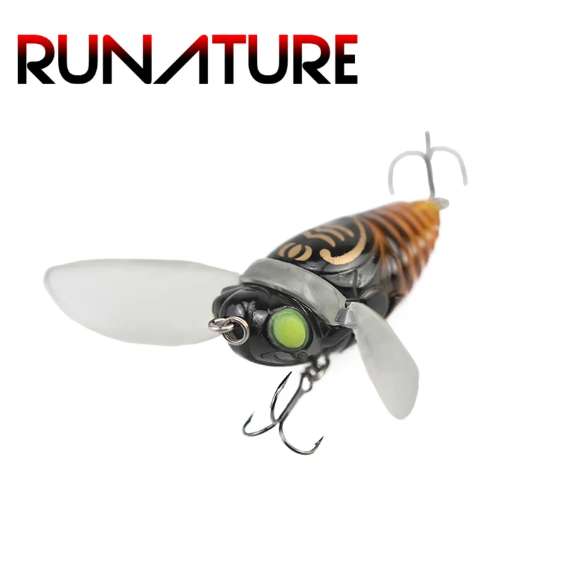 Runature Cicada жесткая приманка для рыбалки 40 мм/6 г верхняя Водонепроницаемая приманки