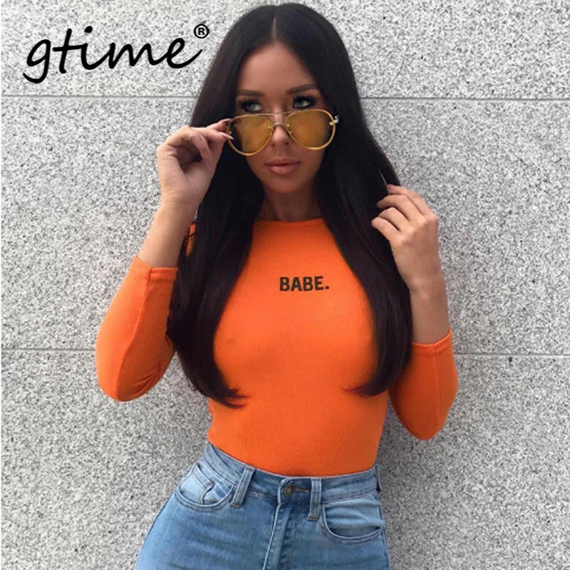Gtime дропшиппинг Фирменная новинка Женская рубашка с длинными рукавами боди