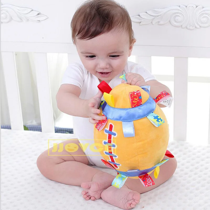 Детские футбольные погремушки для рук игрушки колокольчик ткань мяч раннего