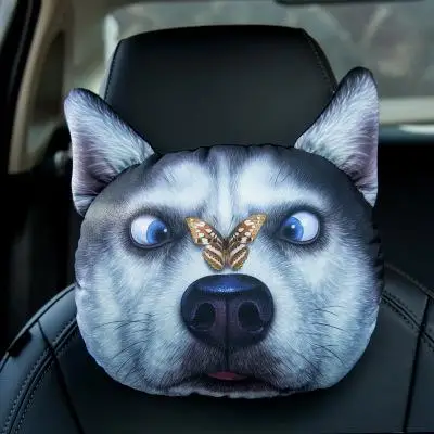 3D креативная Автомобильная подушка для шеи для вождения, комфортная подушка для путешествий, Автомобильная подушка для шеи с регулируемым ремнем P35 - Цвет: Цвет: желтый