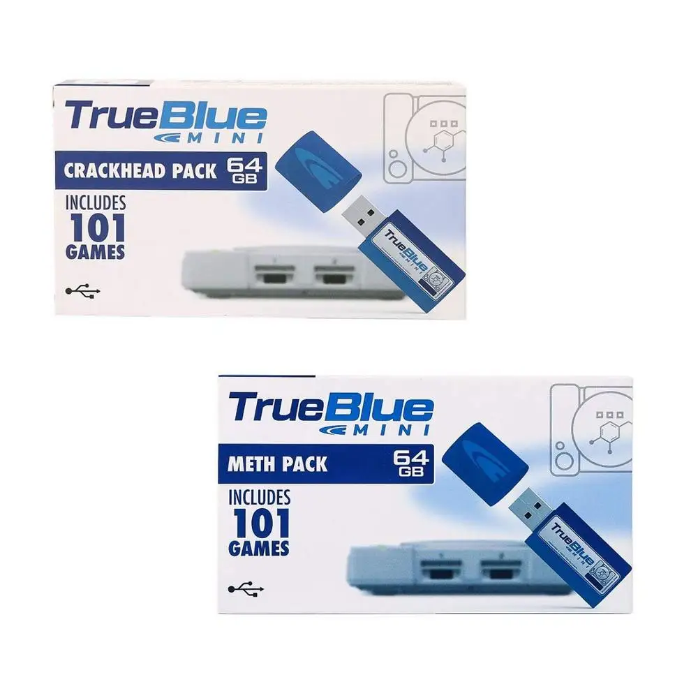 True Blue Mini Crackhead Meth Pack (64 ГБ) для классических игр и аксессуаров PS 101 & 58 V1|Запасные