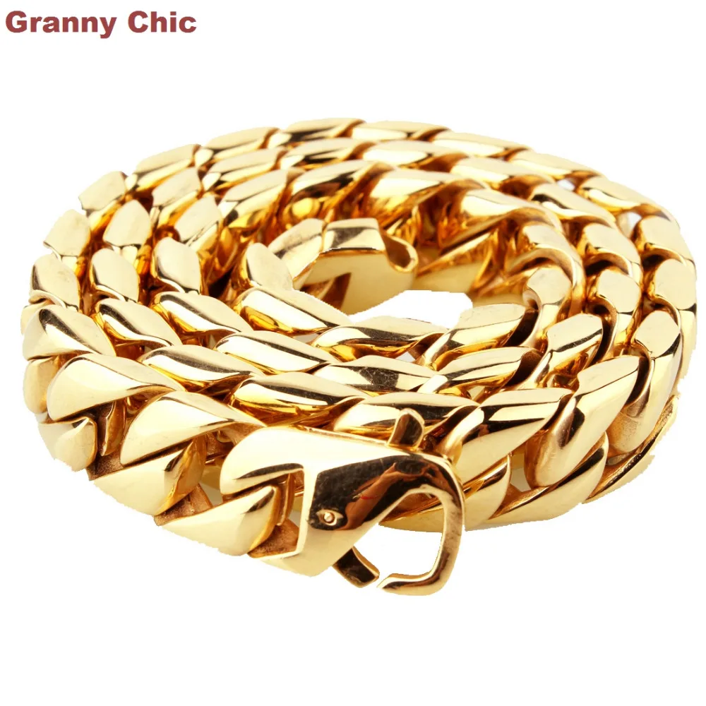 Цепочка Granny Chic Мужская из нержавеющей стали колье или браслет под панцирное