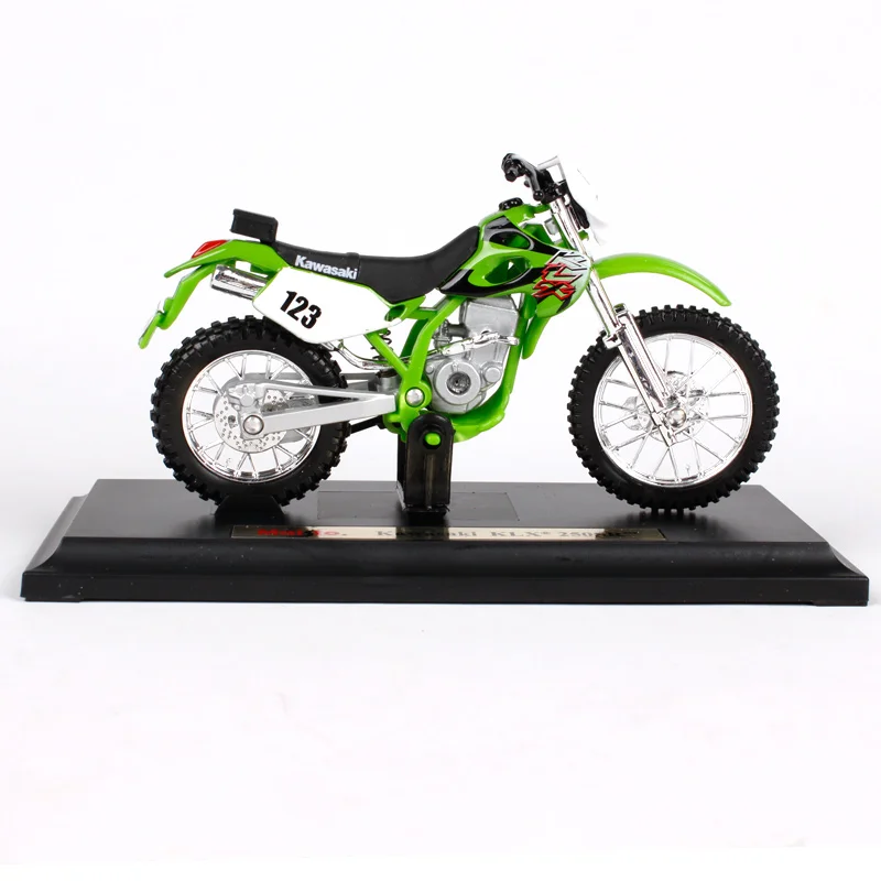Maisto 1:18 green гоночный велосипед литье под давлением для Кавасаки KLX 250SR имитирующий