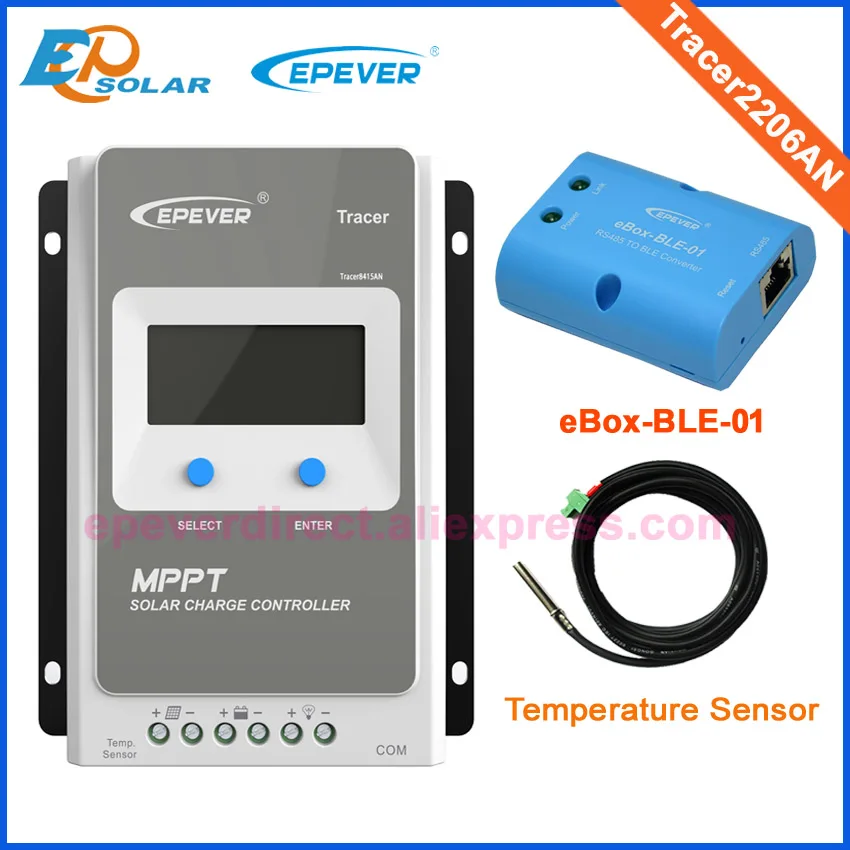 Зарядное устройство для батареи 12 V/24 V Авто Тип Регулятор MPPT Tracer2206AN Макс PV вход 60