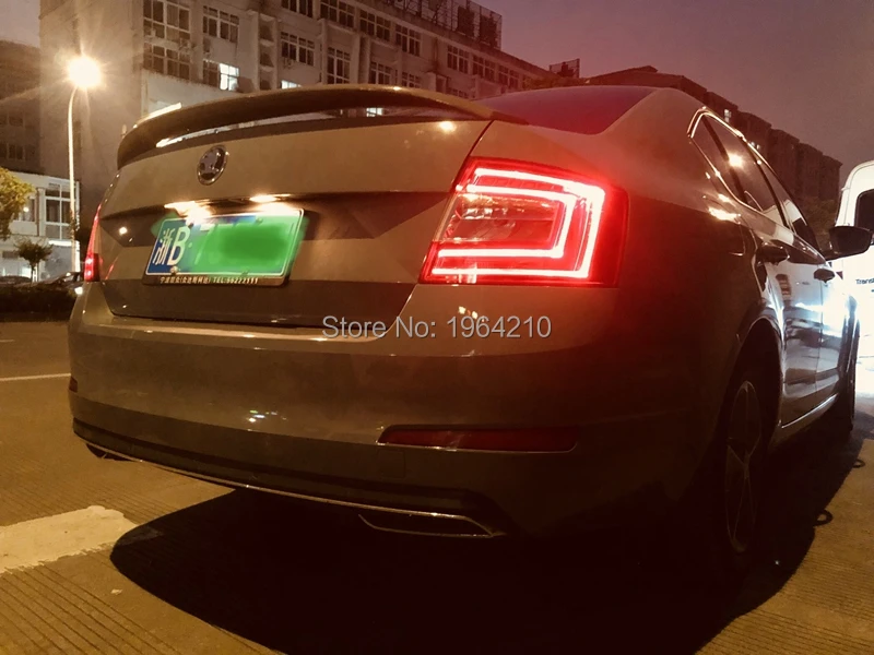 Задний спойлер Неокрашенный из АБС стеклопластика для Volkswagen Skoda Octavia 2014 2018 крыло