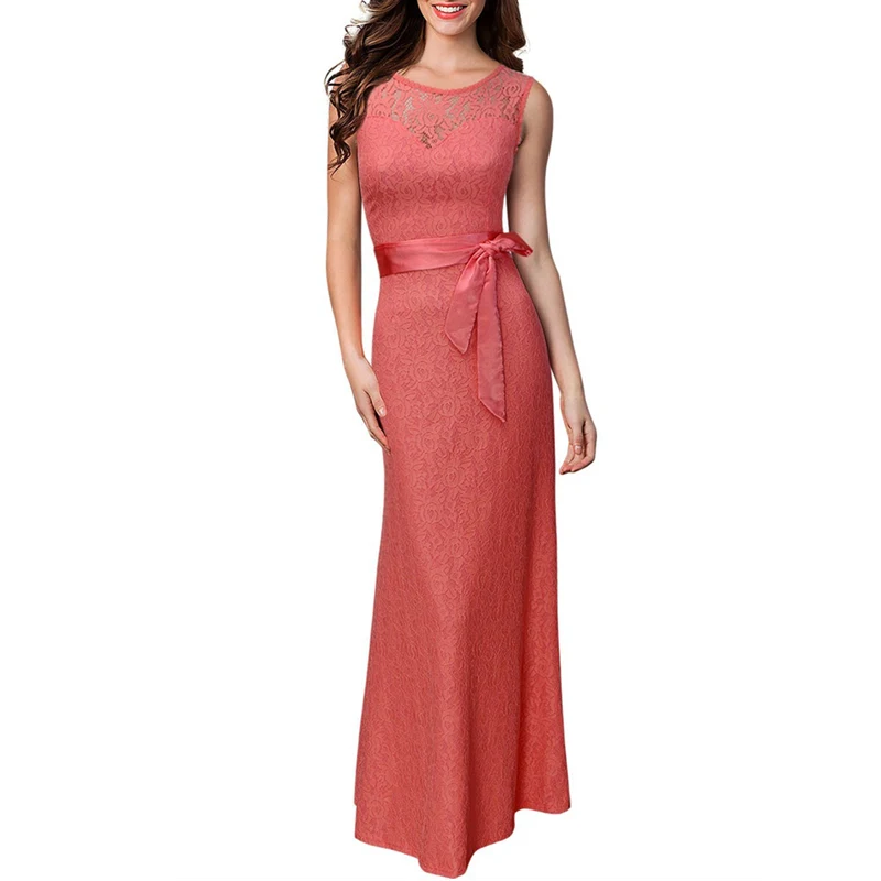 2018 летнее Кружевное Платье Женское Vestidos Verano длинное платье Femme ete элегантное