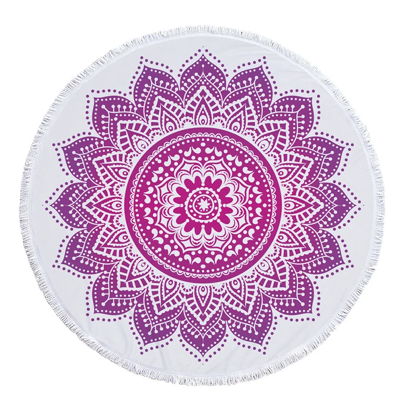 ROMORUS индийская Мандала с кисточкой гобелен круглый пляжное полотенце 150 см 520 г