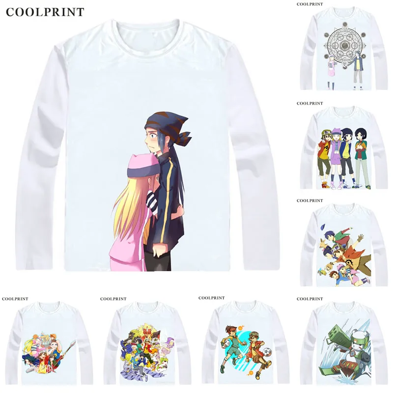 Dejitaru Monsuta Digimon 4 T-Shirt Multi-style Long Sleeve Shirts Frontier Dejimon Furontia Takuya Kanbara Cosplay Shirt | Мужская