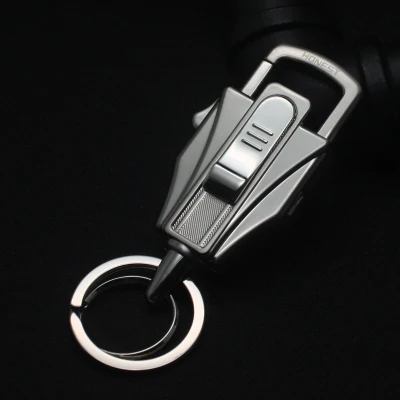 Silver Honest автомобильный брелок для ключей, креативный прикуриватель, многофункциональный инструмент для мужчин, брелок для ключей, кольцо, держатель, подарок на день отцов, высококачественное ювелирное изделие - Цвет: Silver