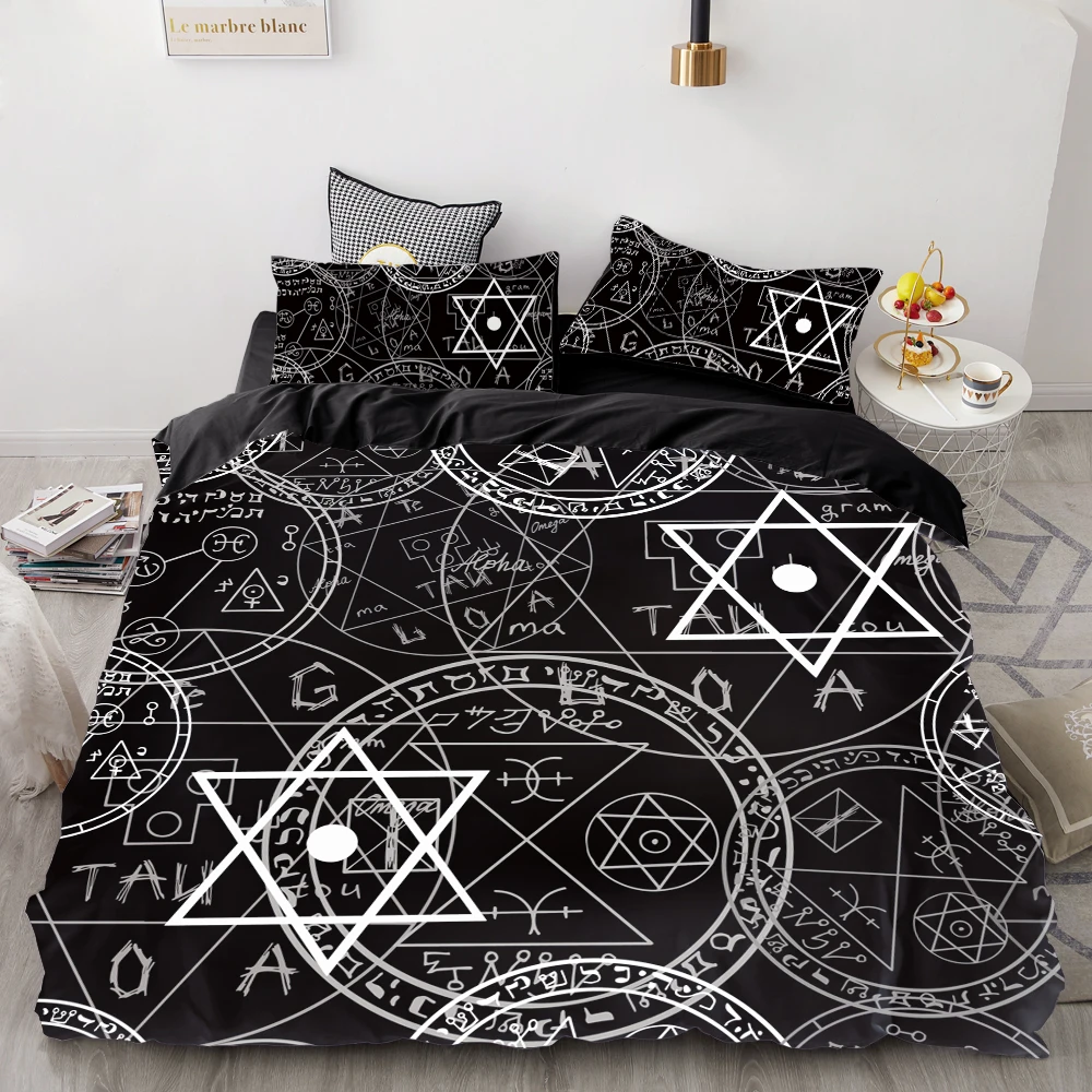 magic-01 3D Duvet Cover Set Queen/King/Europe/Custom,luxury Bedding Set,Quilt/Blanket Cover Set,Bedclothes Boho moon,drop ship - Цвет: magic-01