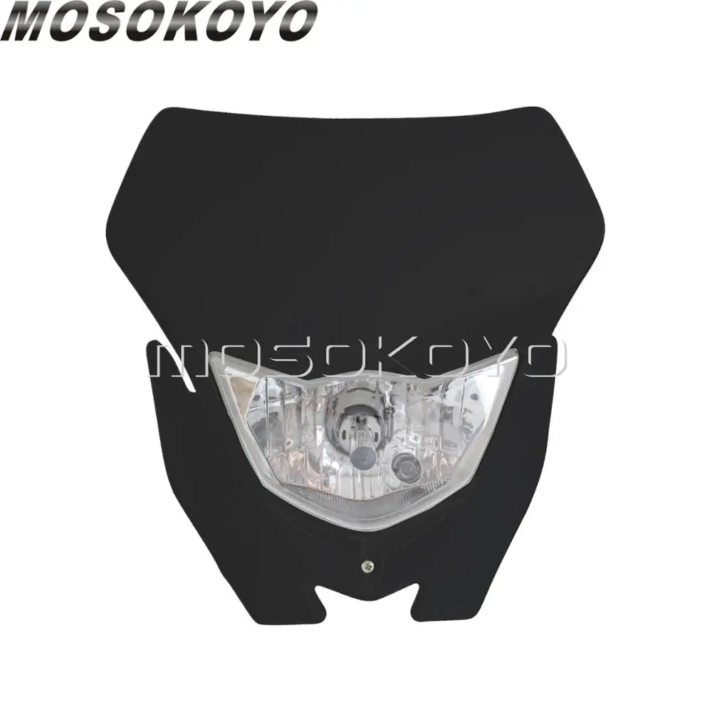 black Белый синий фары для мотокросса MX Enduro Байк головной светильник маска для Yamaha WR250R YZ450F YZ250F LXR 250F - Цвет: black