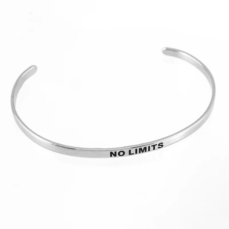 Simsimi 316 браслет из нержавеющей стали позитивная вдохновляющая Цитата ручной