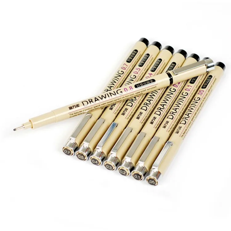 8piece/set The comic sketch painting line drawing brush strokes Micron Neelde Soft Brush Drawing Pen Art Supplies JINWANNIAN | Канцтовары