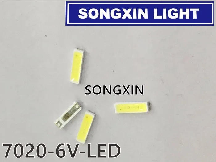 50 шт Lextar светодиодный подсветка 1W 7020 6V холодный белый 80LM lcd подсветка для ТВ приложения