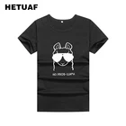 Женская футболка HETUAF No Prob с ламой, забавная хипстерская футболка, милая футболка в стиле панк-рок с графическим принтом, женская футболка