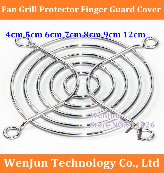 

Free Shipping 4cm 5cm 6cm 7cm 8cm 9cm 12cm Metal Wire Box/Case Fan Grill/Finger Guard{SILVER/CHROME , Mixed Size