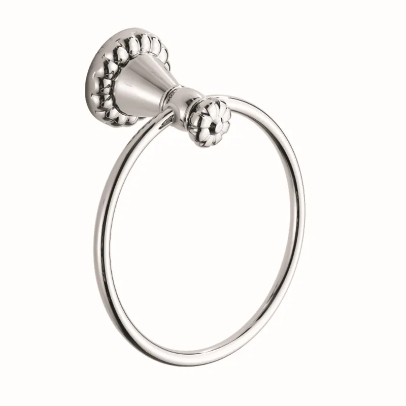 only towel ring Хромированный полированный Твердый латунный настенный держатель для полотенец для ванной комнаты - Цвет: only towel ring