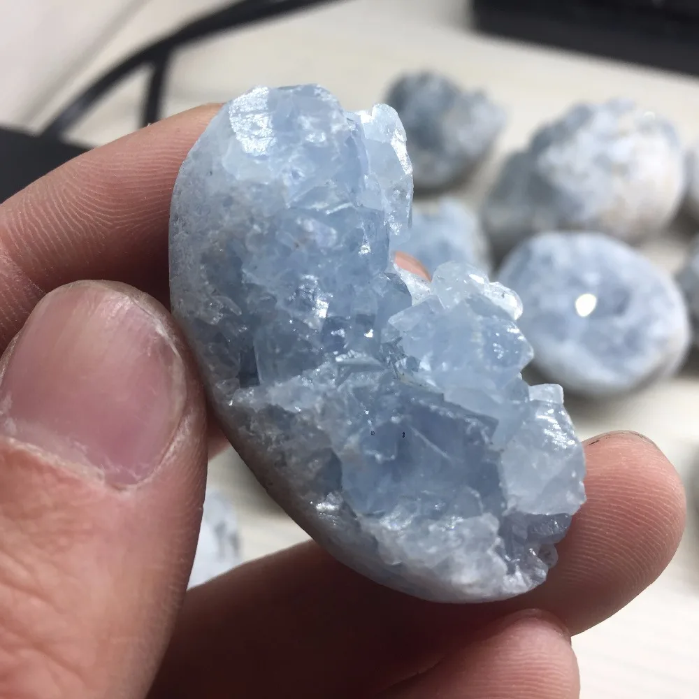 39 г натуральный Кристальный камень голубой Небесный геоде с лечебным действием