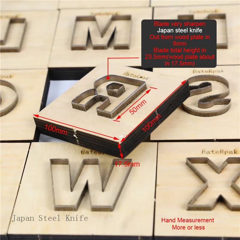 Английский алфавит 26 шт. верхний чехол лазерный штамп наборы RCIDOS DIY кожаный нож