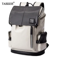 man backpack pu leather usb recharging laptop school bag male waterproof travel multi color backpack fashion casual quality bag