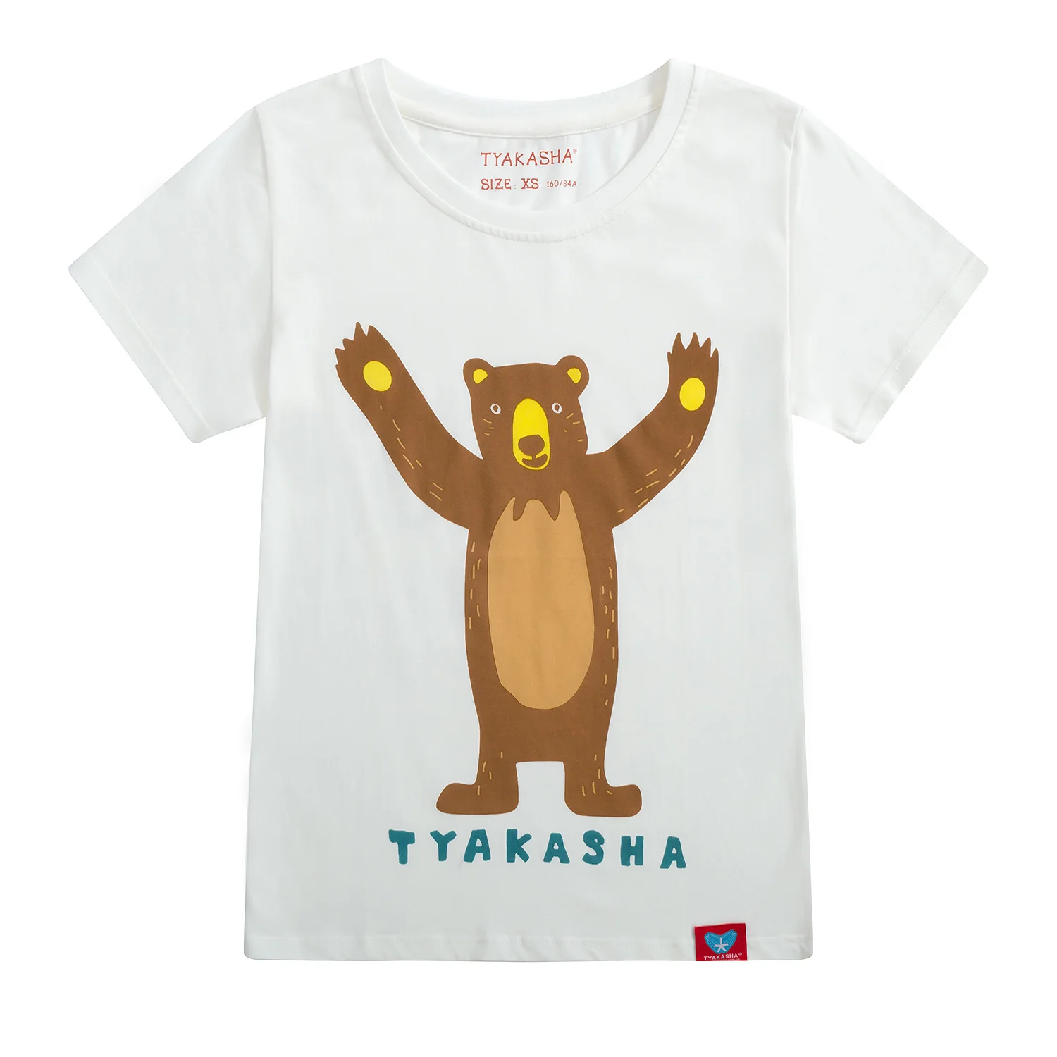 bear print Элегантный дизайн женская летняя футболка круглый вырез хлопок Harajuku Базовая футболка Топы короткий рукав мультфильм печать xs-xl - Цвет: bear print