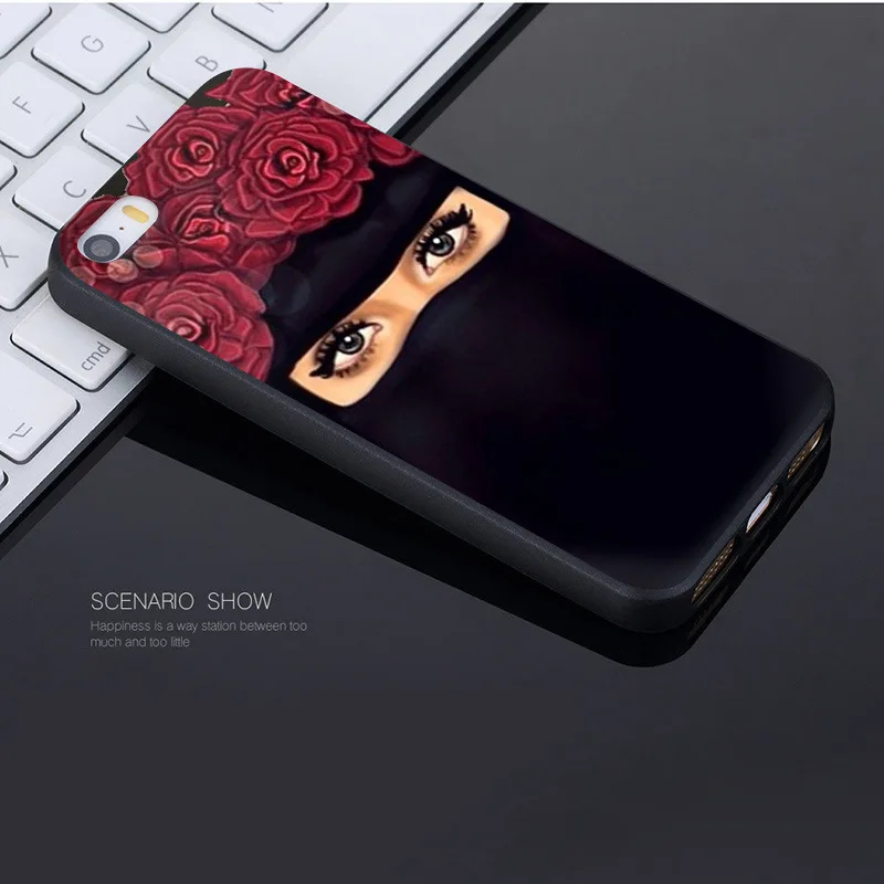 Для iphone 12 7 6 X мусульманская исламская девушка глаза женщины в хиджабе лицо