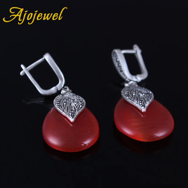 Ajojewel Parure Bijoux Femme красный/зеленый опал комплект ювелирных изделий для невесты Свадебная вечеринка ювелирные изделия женские винтажные аксессуары