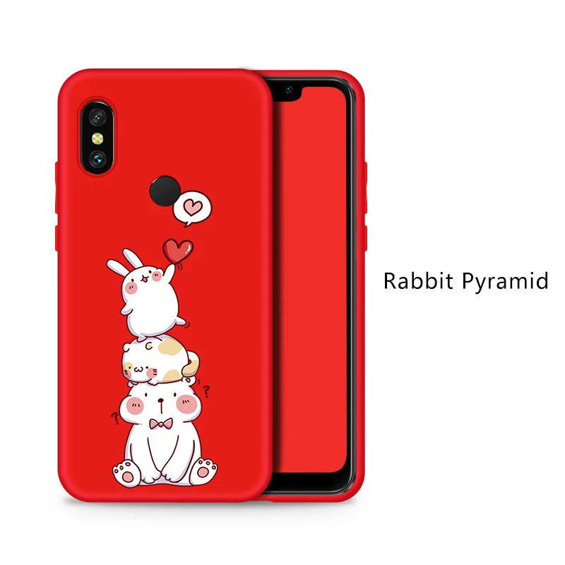 Rabbit Pyramid Силиконовый чехол для Xiao mi Red mi Note 6 Pro, милый Полный Чехол для Xiao mi Red mi Note 5 7 6A mi A2 Lite, противоударный бампер, чехол - Цвет: Rabbit Pyramid