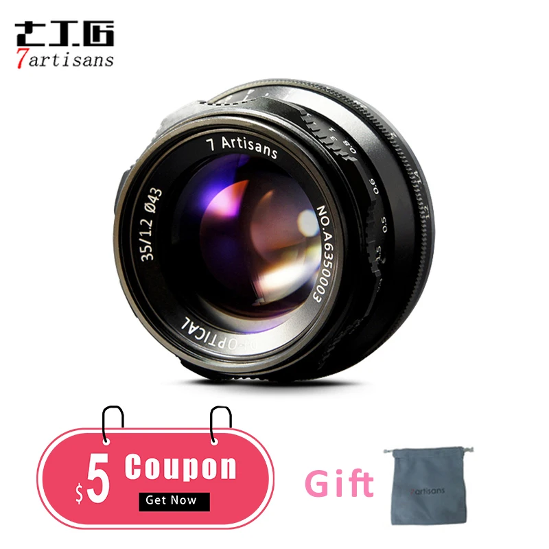 Объектив для объектива Canon Fujifilm 7artisans 35 мм F1.2 Prime объектив Sony E mount APS C ручной