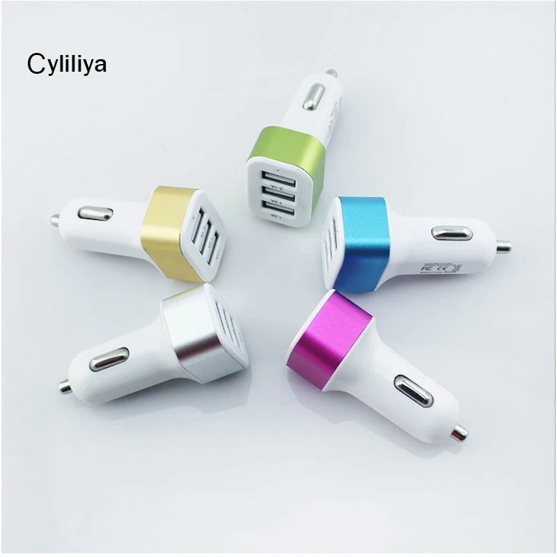 Универсальное автомобильное зарядное устройство с 3 портами usb 1 шт. 5 В 12 А адаптер
