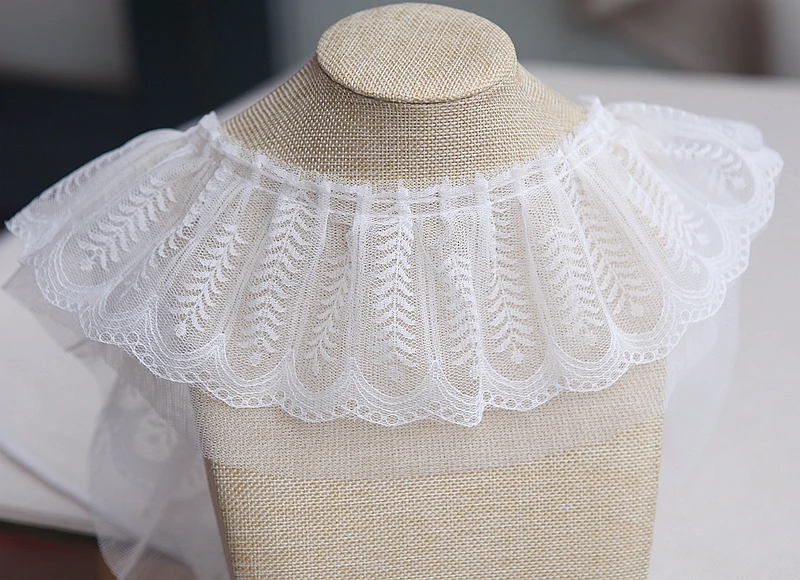 MLAEY 2 ярда/партия вышитый белый цветок кружевная ткань отделка лента для шитья